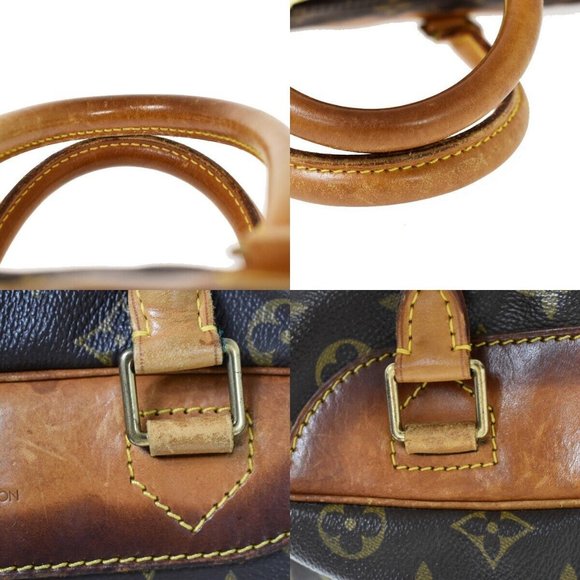 LOUIS VUITTON LV Logo Deauville Hand Bag Monogram Leather Brown - Picture 9 of 16